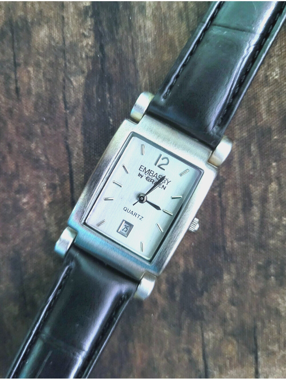 Rare Embassy Gruen Vintage Women's Hinged Lug Tank Watch